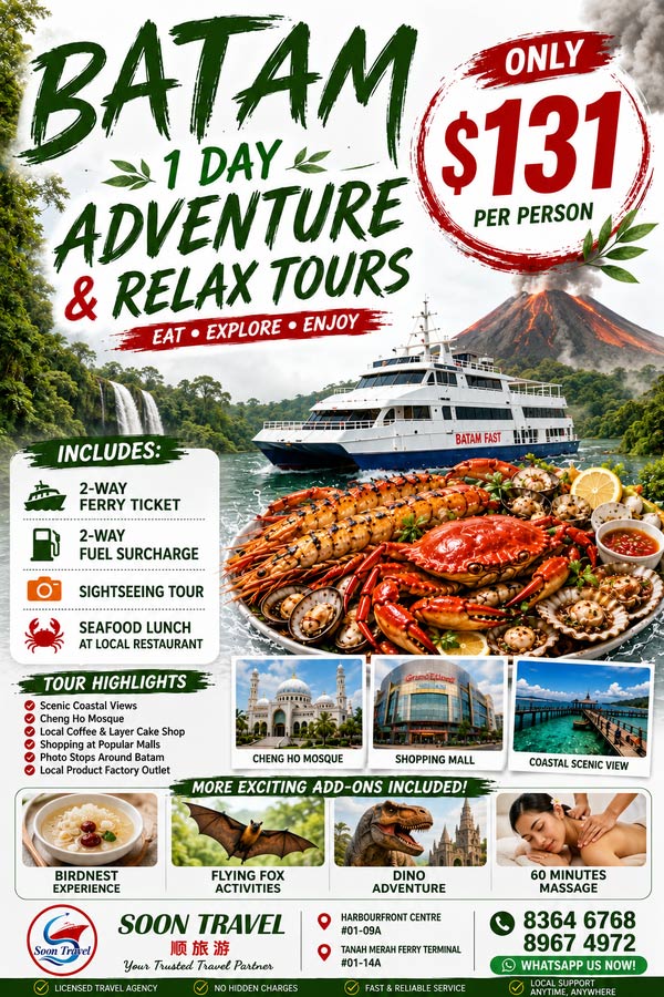 Batam 1 Day Adventure & Relax Tour