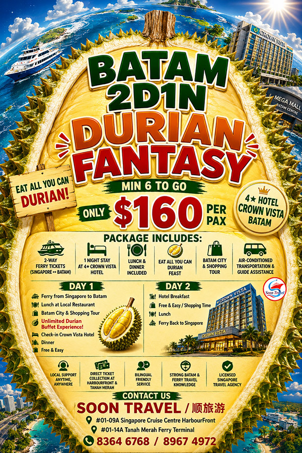 Batam 2D1N Durian Fantasy