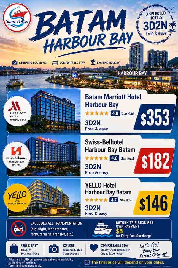 Batam 3D2N @ Harbour Bay