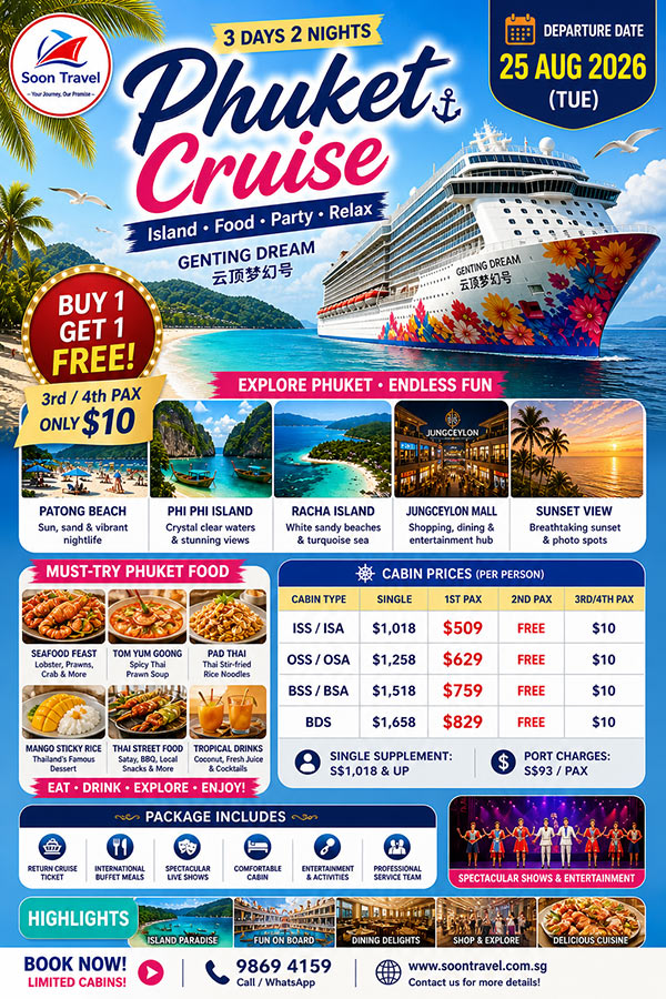 Genting Dream Cruise 3D2N (Phuket) Package
