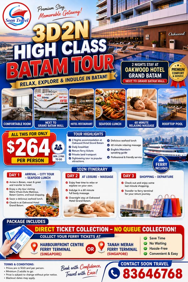 Batam 3D2N Oakwood Hotel