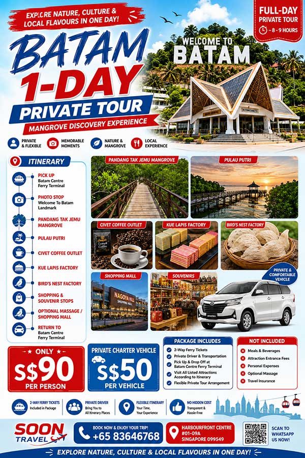 Batam 1 Day Private Tour