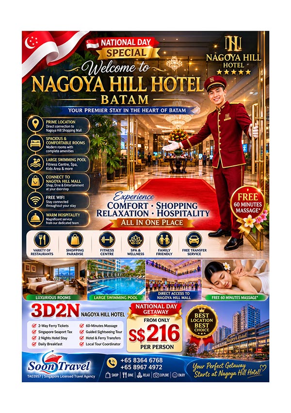 3D2N Nagoya Hill Hotel