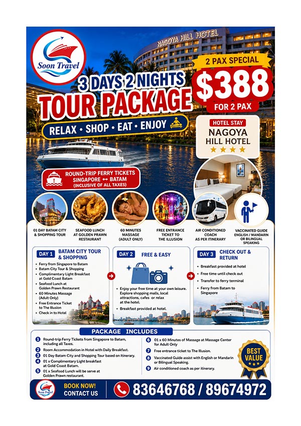 Batam 3D2N Tour Package